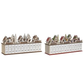 Adventskalender DKD Home Decor Tr 45 x 11 x 23 cm (2 enheder)