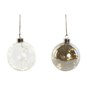 Hngende dekoration DKD Home Decor Gennemsigtig Krystal 10 x 10 x 10 cm (2 enheder)