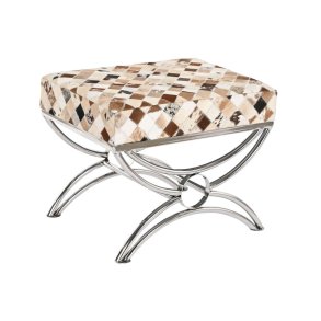 Stol DKD Home Decor Brun Beige S�lvfarvet Camel St�l 53 x 40 x 43 cm