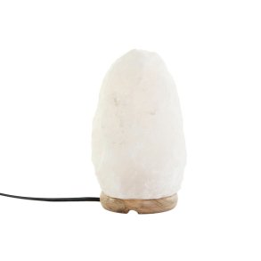 Bordlampe DKD Home Decor Hvid Salt Akacie 15 W 220 V 12 x 9 x 20 cm