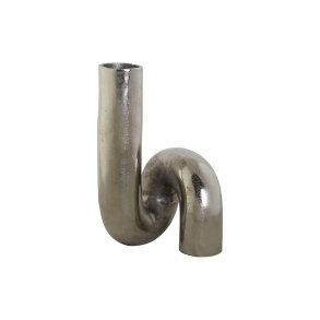 Vase DKD Home Decor Slvfarvet Aluminium 15 x 15 x 26 cm