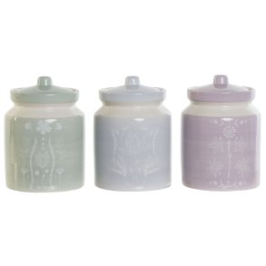 Blik DKD Home Decor Bl Grn Syren Dolomite 12 x 12 x 16 cm (3 enheder)