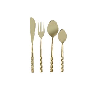 Bestik DKD Home Decor Gylden Rustfrit st�l 4,5 x 1,5 x 21 cm 16 Dele
