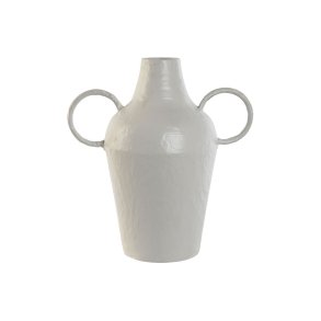Vase Home ESPRIT Hvid Metal 33,5 x 20 x 36 cm