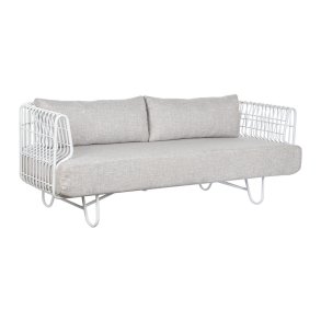 Sofa Home ESPRIT Hvid Beige Metal 180 x 66 x 66 cm