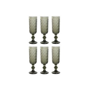 S�t med glas Home ESPRIT Gr� Krystal 150 ml (6 enheder)