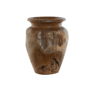 Vase Home ESPRIT Natur Mrkebrun Teak 34 x 34 x 40 cm
