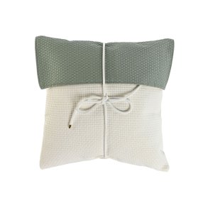 Pude Home ESPRIT Hvid Gr�n 45 x 10 x 45 cm