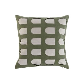 Pude Home ESPRIT Hvid Gr�n 45 x 10 x 45 cm