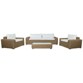 Have mbler Home ESPRIT Hvid Brun Beige Lys brun 248 x 85 x 80 cm 222 x 85 x 80 cm (4 Dele)
