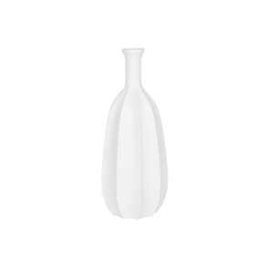Vase Home ESPRIT Hvid Glasfiber 30 x 30 x 80 cm