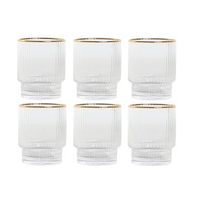 Glass�t Home ESPRIT Gennemsigtig Gylden Krystal 320 ml (6 enheder)