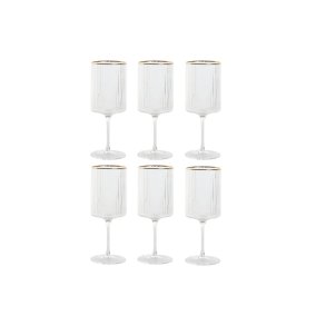 Glass�t Home ESPRIT Gennemsigtig Gylden Krystal 400 ml (6 enheder)