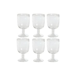 S�t med glas Home ESPRIT Gennemsigtig Krystal 300 ml 8 x 8 x 14 cm (6 enheder)