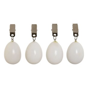 Borddug Clip Home ESPRIT Hvid 3,5 x 3,5 x 5,5 cm