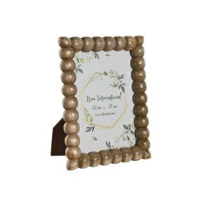 Fotoramme Home ESPRIT Brun Aluminium Krystal Mangotr Natur Urban 16 x 2 x 21 cm