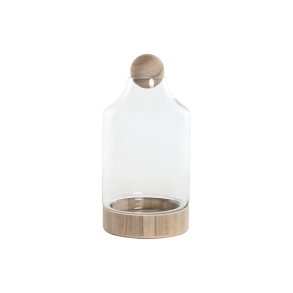 Vase Home ESPRIT Gennemsigtig Natur Tr Krystal 21 x 21 x 42 cm