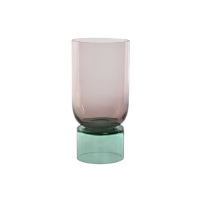 Vase Home ESPRIT To-farvet Krystal 15 x 15 x 32 cm