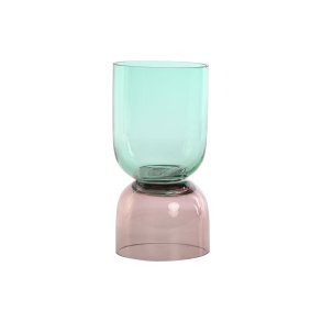 Vase Home ESPRIT To-farvet Krystal 10 x 10 x 21 cm