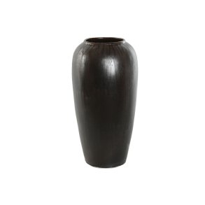 Vase Home ESPRIT M�rkebrun Keramik 16 x 16 x 31 cm