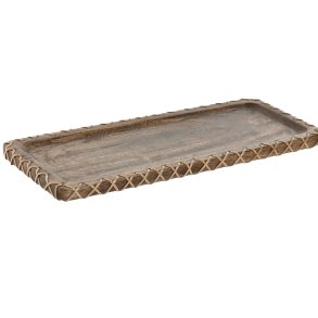Borddekoration Home ESPRIT Natur Mangotr 33 x 13 x 1,25 cm