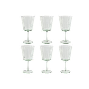 S�t med glas Home ESPRIT Gr�n Krystal 9 x 9 x 17,8 cm (6 enheder)