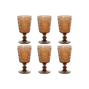S�t med glas Home ESPRIT Krystal 8,5 x 8,5 x 16,3 cm (6 enheder)