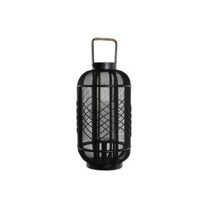 Lyseholder Home ESPRIT Sort Metal 25,5 x 25,5 x 46,5 cm