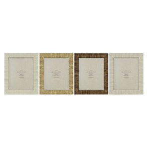 Fotoramme Home ESPRIT Beige Natur Krystal polystyren Skandinavisk 25,5 X 2 X 30,5 cm (4 enheder)