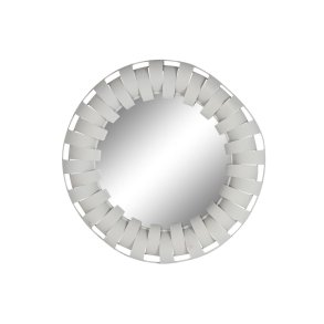 Vgspejl Home ESPRIT Hvid Beige Moderne 87 x 7,5 x 87 cm