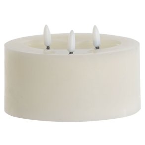 Stearinlys LED Home ESPRIT Beige 15 x 15 x 7 cm (AA)