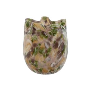 Vase Home ESPRIT Multifarvet Krystal Moderne 18 x 18 x 21,5 cm