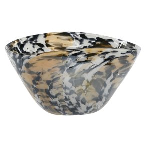 Borddekoration Home ESPRIT Sort Fldefarvet Krystal 29 x 20 x 15,5 cm