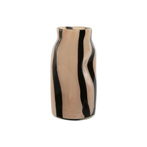 Vase Home ESPRIT Sort Fldefarvet Krystal Moderne 15 x 15 x 29,2 cm