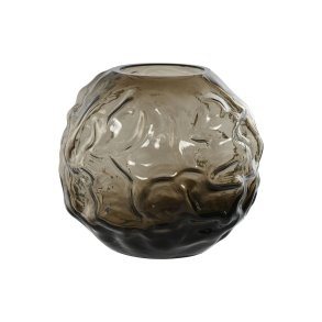Vase Home ESPRIT Mrkebrun Krystal Moderne 21,5 x 21,5 x 19 cm