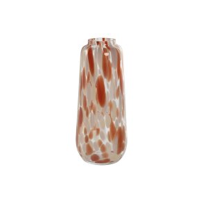 Vase Home ESPRIT Fldefarvet Terrakotta Krystal Moderne 12,5 x 12,5 x 30 cm