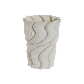 Vase Home ESPRIT Hvid Stentj Moderne 14 x 14 x 19 cm