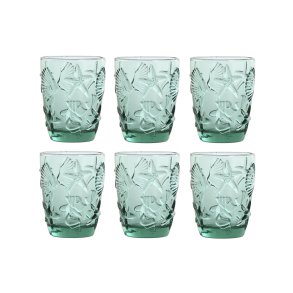 Glass�t Home ESPRIT Turkisbl� Krystal Middelhavet Med relief 290 ml (6 enheder)