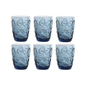 Glass�t Home ESPRIT Bl� Krystal Middelhavet Med relief 290 ml (6 enheder)