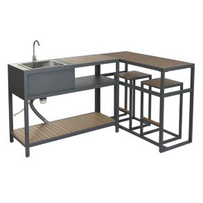 Kkken mbler Home ESPRIT Gr Natur 127 x 100 x 90 cm 127 x 100 x 95 cm