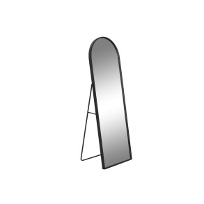 Fritstende spejl Home ESPRIT Sort Krystal Jern 50 x 4 x 150 cm