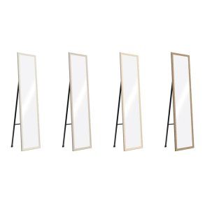 Pkldningsspejl Home ESPRIT Brun Beige Gr Krystal polystyren 35,5 x 40 x 156 cm (4 enheder)