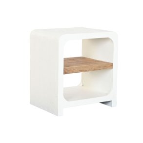 Natbord Home ESPRIT Hvid Natur 50 x 40,5 x 55,5 cm