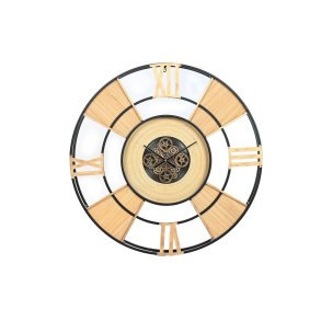 Vgur Home ESPRIT Sort Natur Metal Spanskrr 100 x 9 x 100 cm