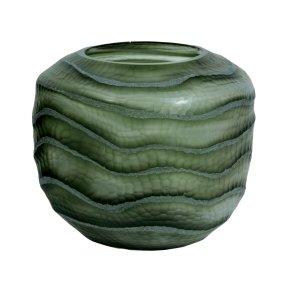 Vase Home ESPRIT Grn Krystal Moderne 20 x 20 x 18 cm