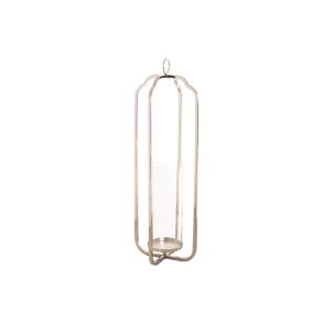 Lyseholder Home ESPRIT Slvfarvet Krystal Stl 21 x 21 x 62 cm