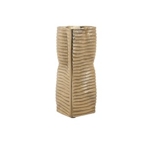 Vase Home ESPRIT Gylden Aluminium Abstrakt Moderne 17 x 15 x 33 cm