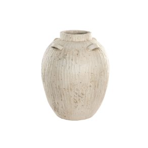 Vase Home ESPRIT Hvid Magnesium 38 x 38 x 48 cm