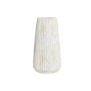 Vase Home ESPRIT Hvid Magnesium 28 x 28 x 53 cm