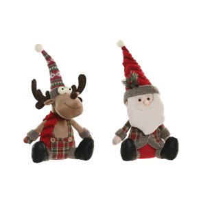 Julepynt Home ESPRIT Rd Grn 23 X 16 X 51 CM (2 enheder)